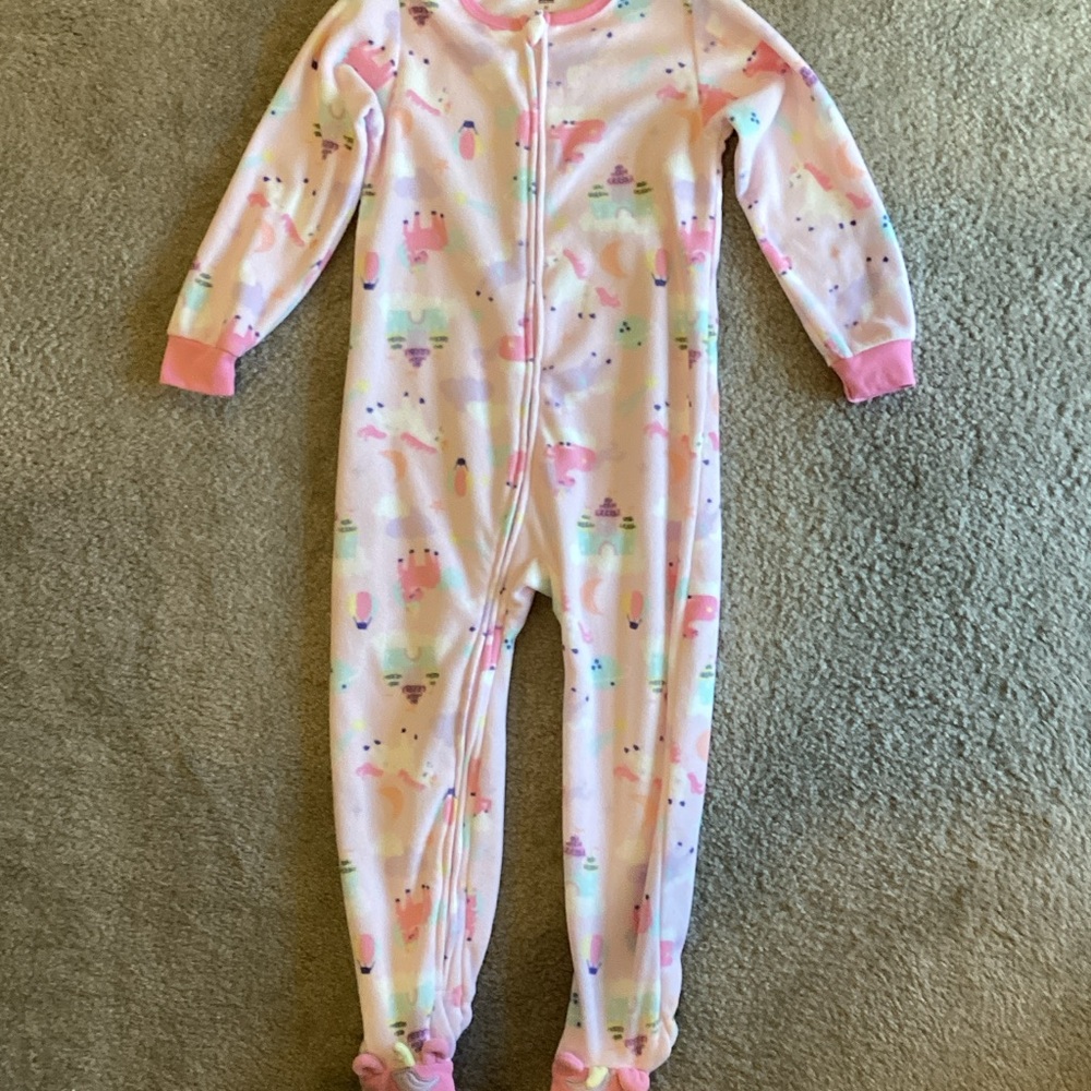 Kids Headquarters Pink Unicorn Footie Pajamas, Size 5T